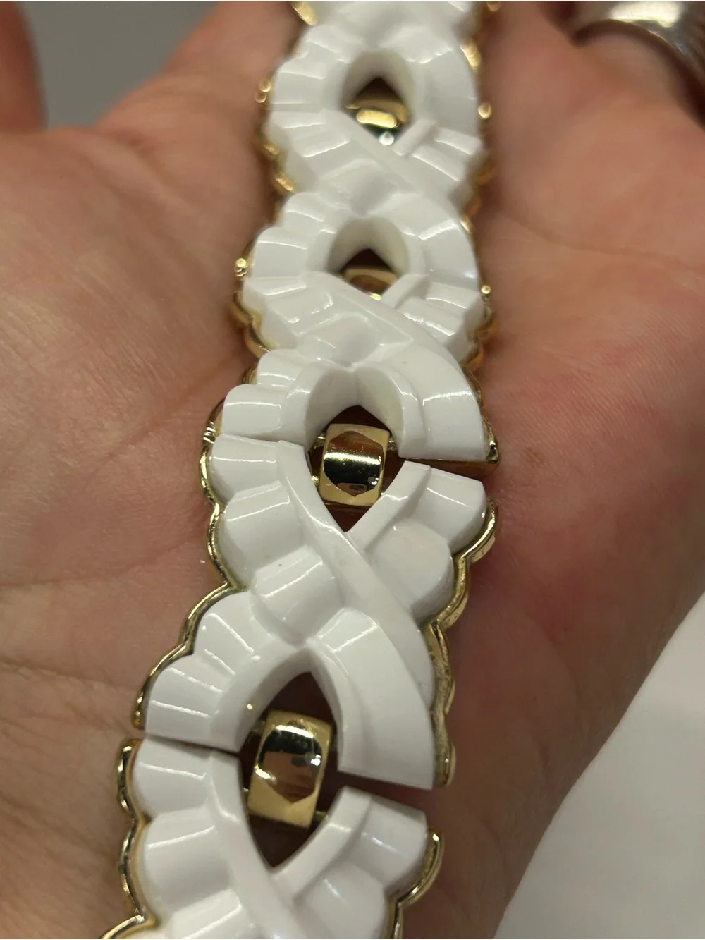 1960’s BSK gold plated lucite bracelet